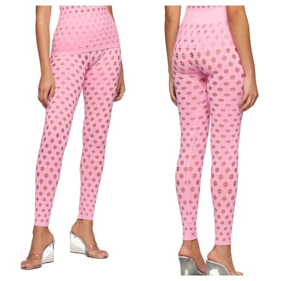 MAISIE WILEN Perforated Leggings Pink